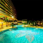サザンビーチホテルのナイトプール＠レンタカーも借りずに沖縄でのんびり家族旅行