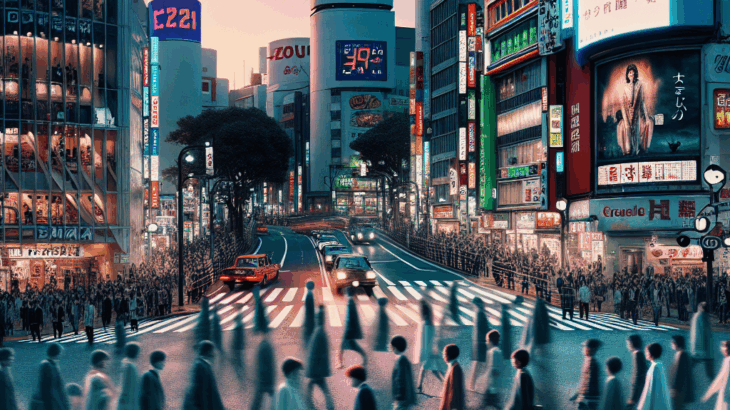 Shibuya Scramble Static: A Micro-Fiction of Temporal Interference