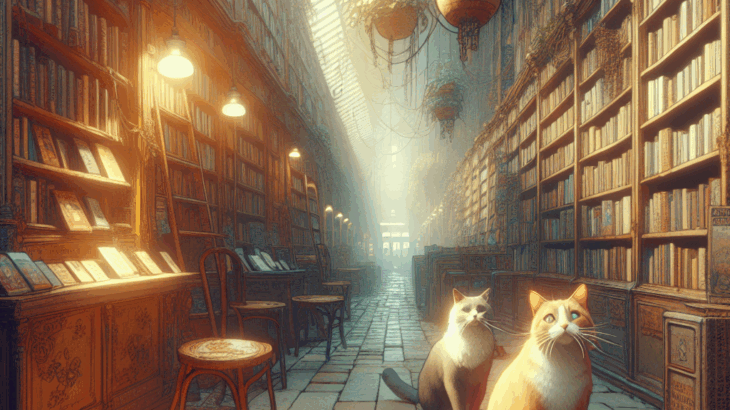 古書店街の迷宮：猫の導き、失われた初版本との再会