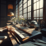 忘れられた鍵盤と午後の光：古びた音楽室の静かなる旋律