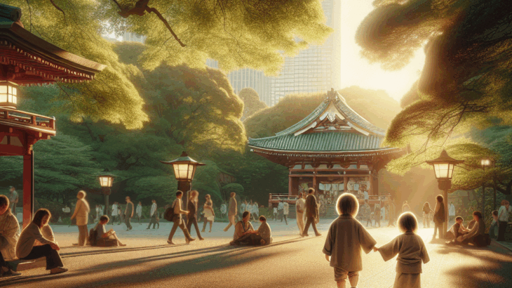 上野公園の雨宿り：日常の美しい瞬間
