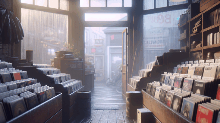 忘れられたレコード店「雨の日のモノラル」：埃まみれのジャケット、失われた音色