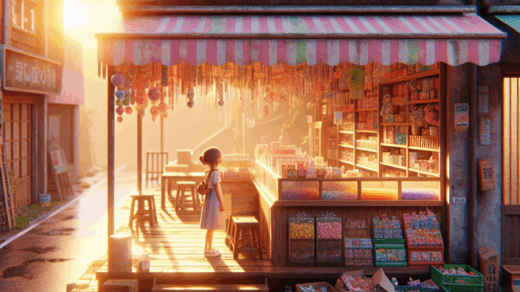 忘れ去られた駄菓子屋「夕焼け色のビー玉」：子供たちの秘密基地、終わらない夏休み