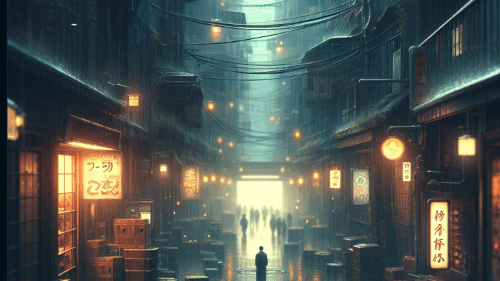 忘れられたレコード店「雨音のリフレイン」：失われたメロディ、心の雨宿り