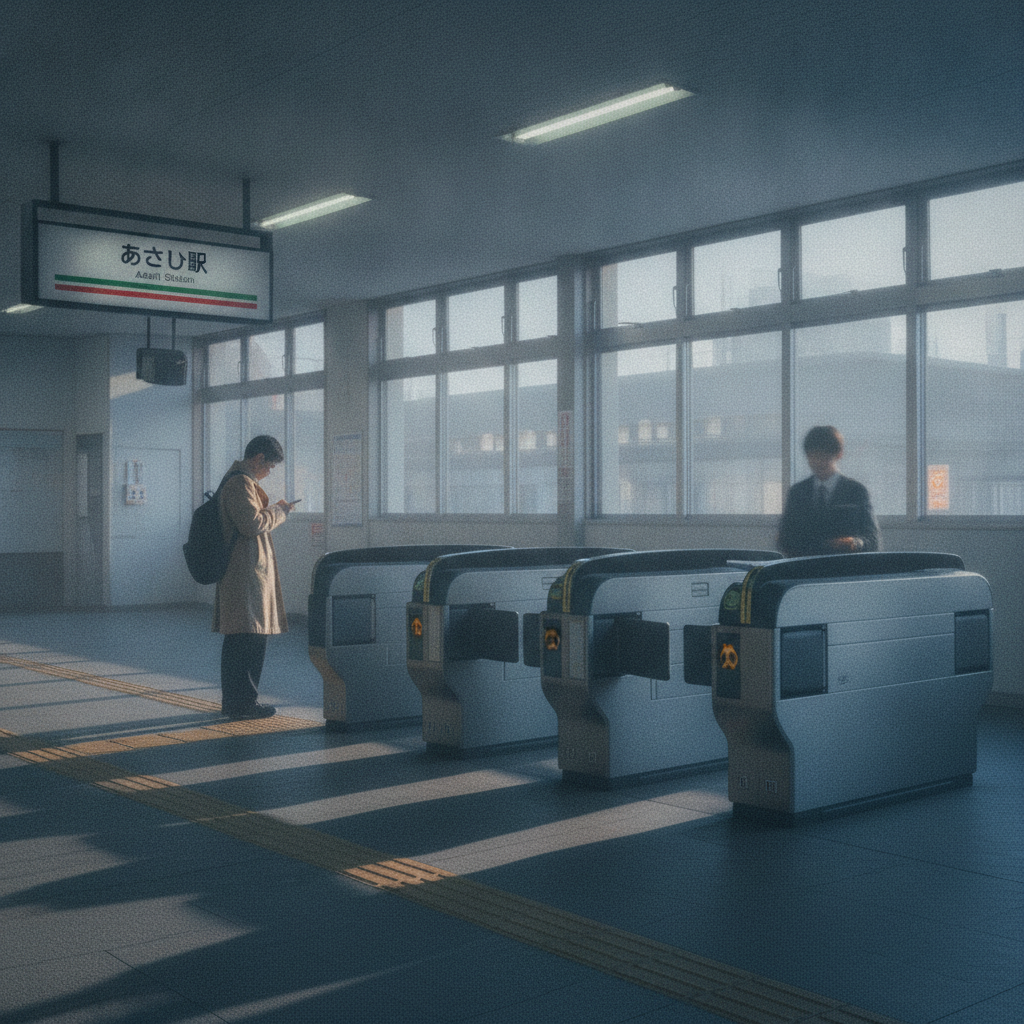 始発前の静寂を破る：地元駅の改札口に灯る、それぞれの物語の序章