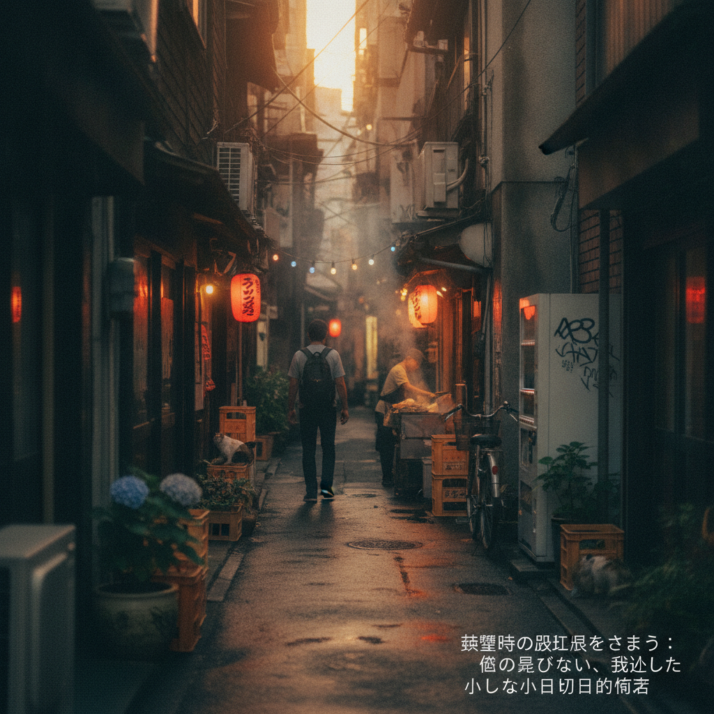 黄昏時の路地裏をさまよう：街の息づかいと、見つけた小さな日常の物語