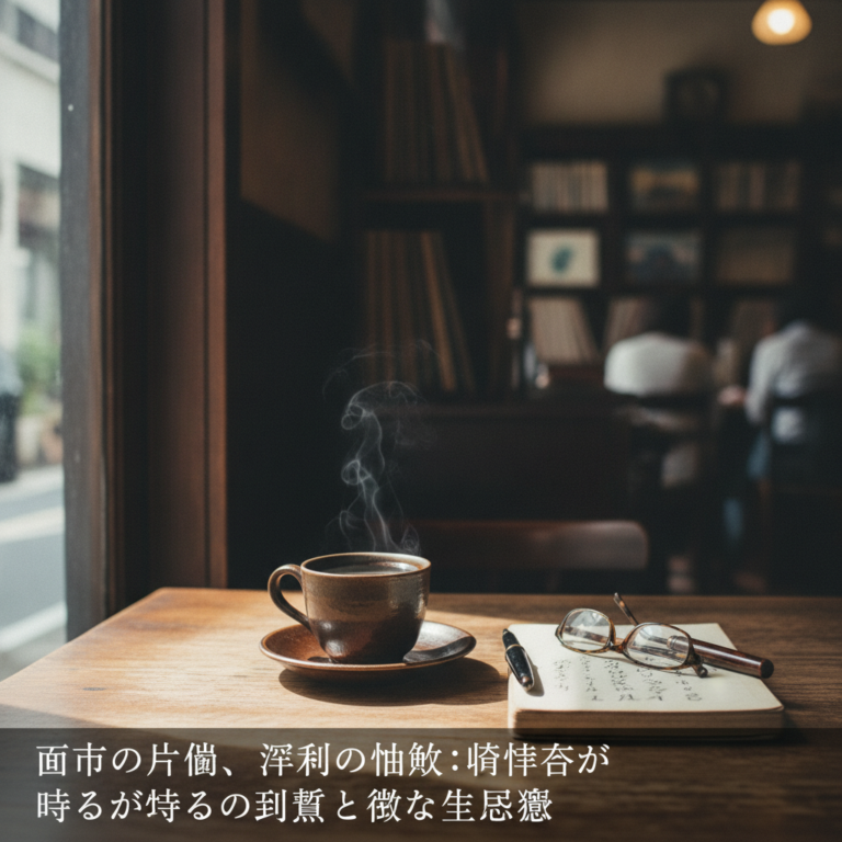 都市の片隅、深煎りの沈黙：純喫茶が語る時間の質感と微かな生の残響