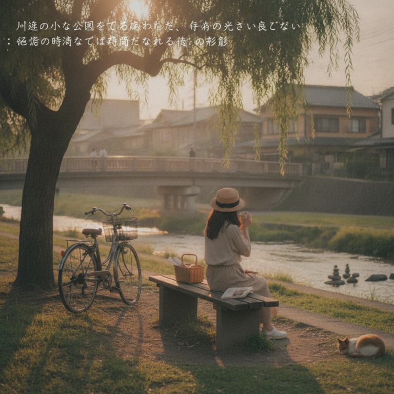 川辺の小さな公園で見つけた、午後の光とささやかな息づかい：穏やかな時間だけが知る街の表情