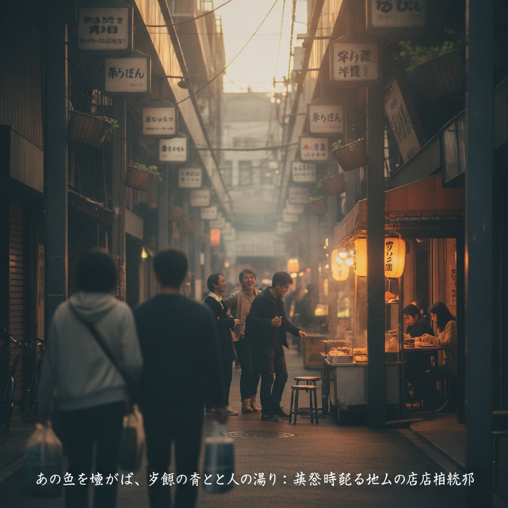 あの角を曲がれば、夕飯の香りと人々の温もり：黄昏時を彩る地元の商店街散歩