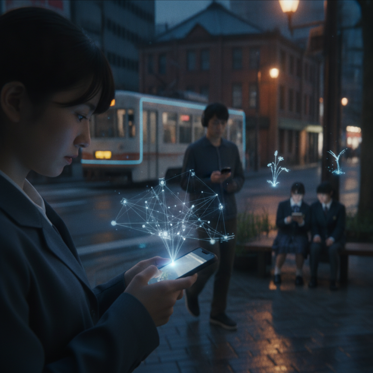 街路に触れる、誰かの息遣い：ARが交差させる、都市の無言の対話