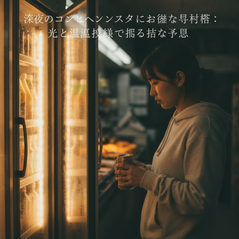 深夜のコンビニエンスストアにおける微細な生存戦略：光と温度の境界線で拾う静かな予感