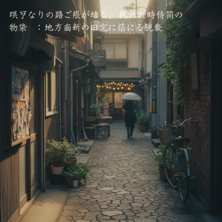 昼下がりの路地裏が語る、忘れられた時間の物語：地方都市の日常に溶け込む散策