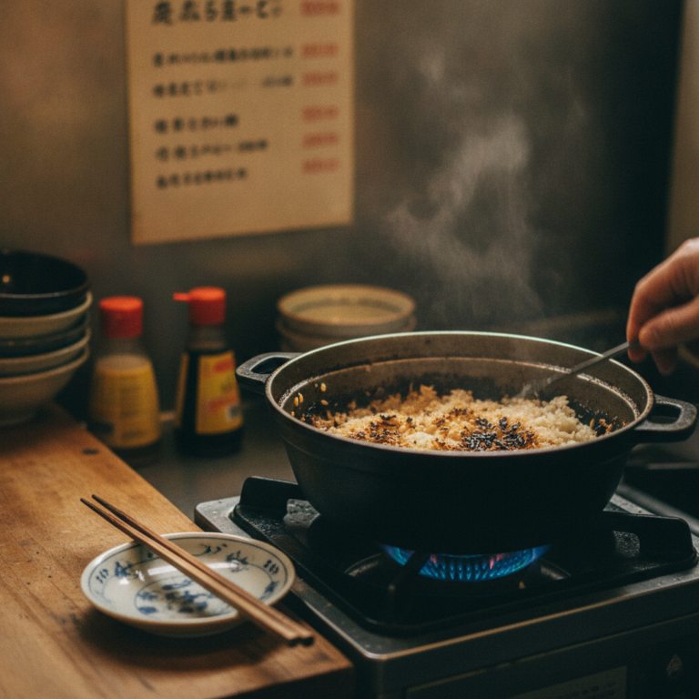 路地裏の定食屋、静かに反復する日常の断片：焦げ付く米と記憶の温度