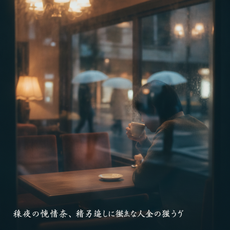 深夜の純喫茶、硝子越しの微細な人生の揺らぎ