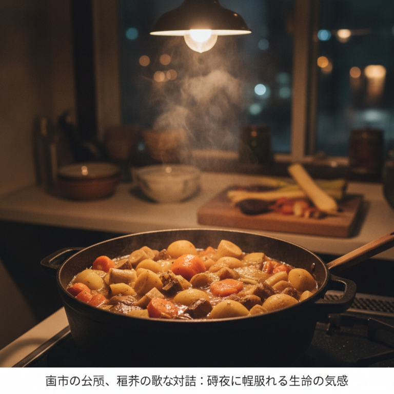 都市の台所、根菜の寡黙な対話：深夜に煮込まれる生命の気配