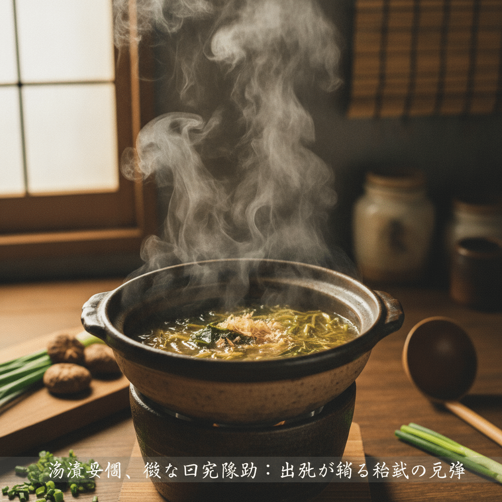 湯気の狭間、微かな日常の脈動：出汁が紡ぐ静寂の反響
