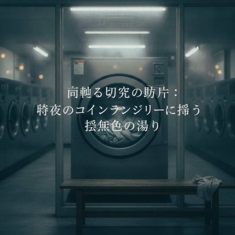 回転する日常の断片：深夜のコインランドリーに漂う無色の温もり