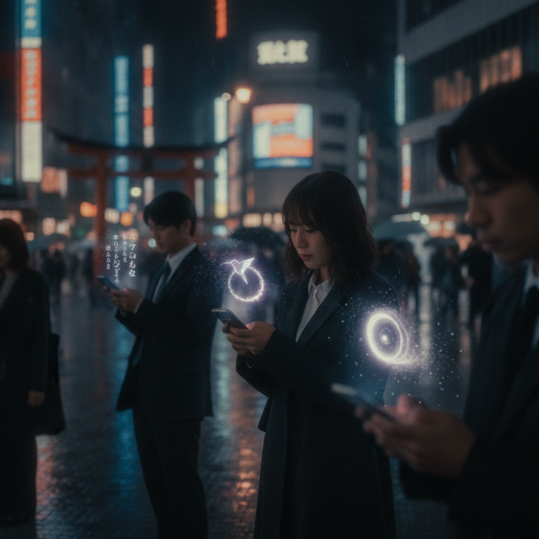 現実空間に息づく、誰かの声：ARが繋ぐ、はかない心の交流