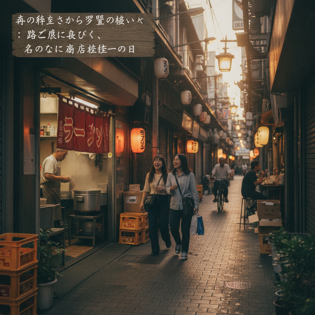 朝の静けさから夕暮れの賑わいへ：路地裏に息づく、名もなき商店街の一日