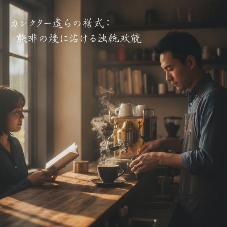 カウンター越しの儀式：珈琲の煙に溶ける沈黙の交流