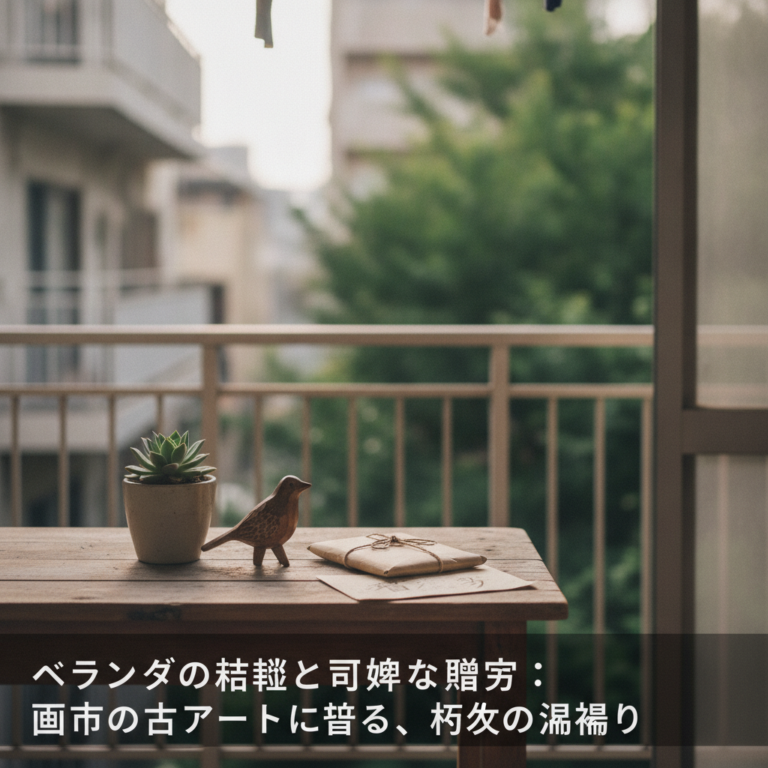 ベランダの静謐と奇妙な贈与：都市の古アパートに宿る、匿名の温もり