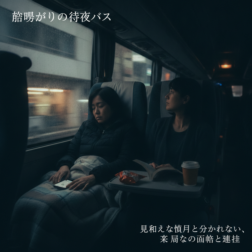 薄明かりの深夜バス：見知らぬ隣人と分かち合う、束の間の孤独と連帯